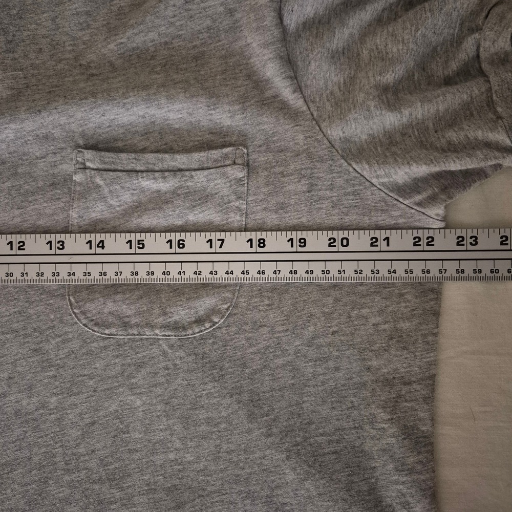 Outerknown Sojourn Tee Mens Large Gray Organic Pima Cotton Pocket T-Shirt - Picture 6 of 7